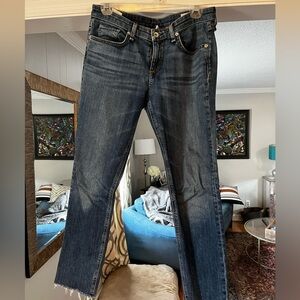 Barely worn low rise rag & bone Dark Blue Straight Leg Jeans
